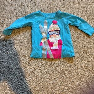 🩷6 for $20 🩷 Carter's Teal and Pink Ski Graphic Long Sleeve Shirt